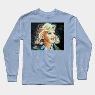 Marilyn Blue Long Sleeve T-Shirt